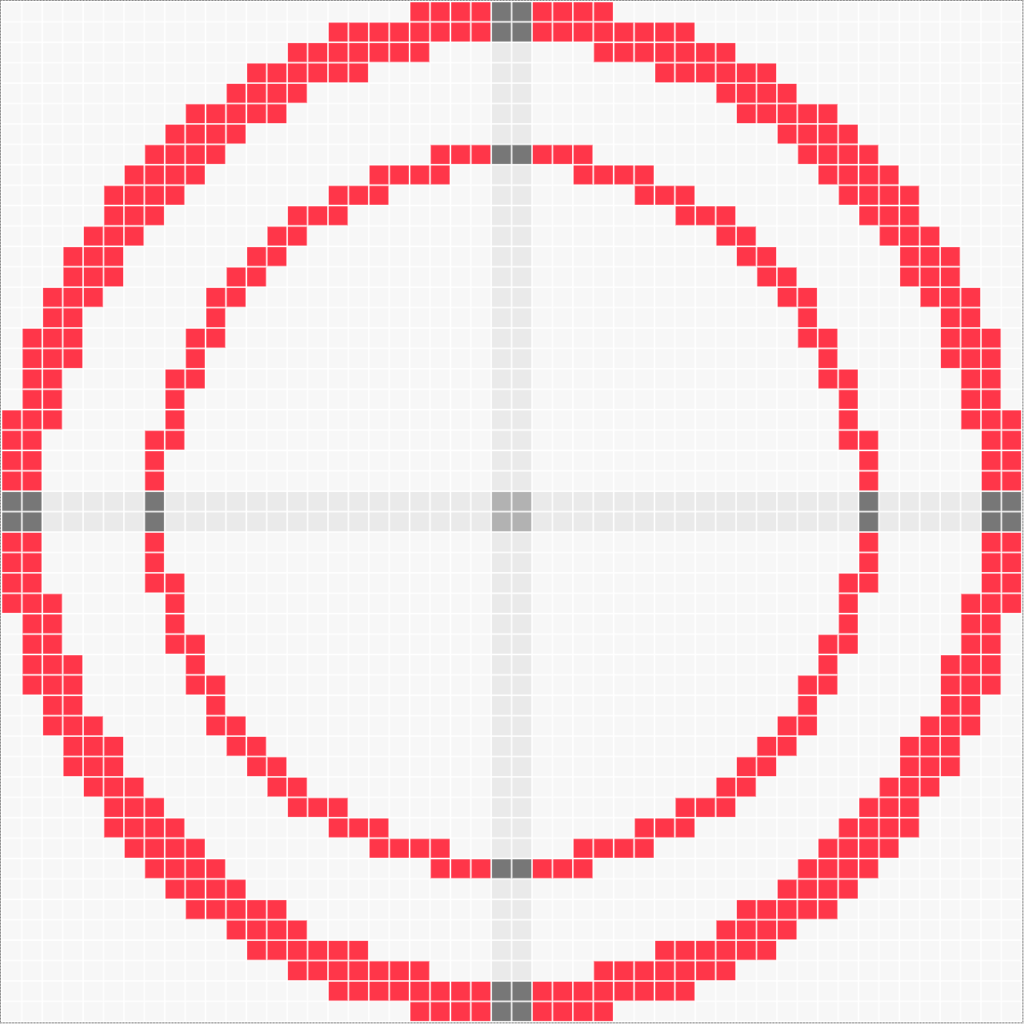 50x50 Circle Minecraft (50 diameter)